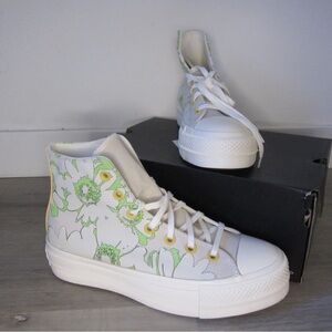 Chuck Taylor All Star Lift Platform High 'Crafted Florals' 8.5 NEW Conve…